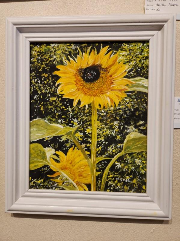 framed artwork of a sunflower